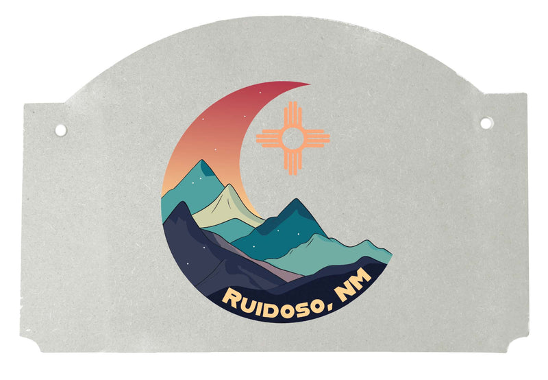 Ruidoso New Mexico Design C Souvenir Wood sign flat with string