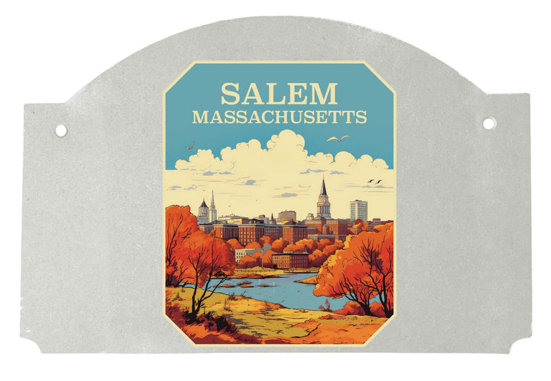 Salem Massachusettes Design A Souvenir Wood sign flat with string