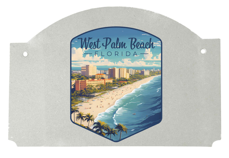 West Palm Beach Florida Design A Souvenir Wood sign flat with string