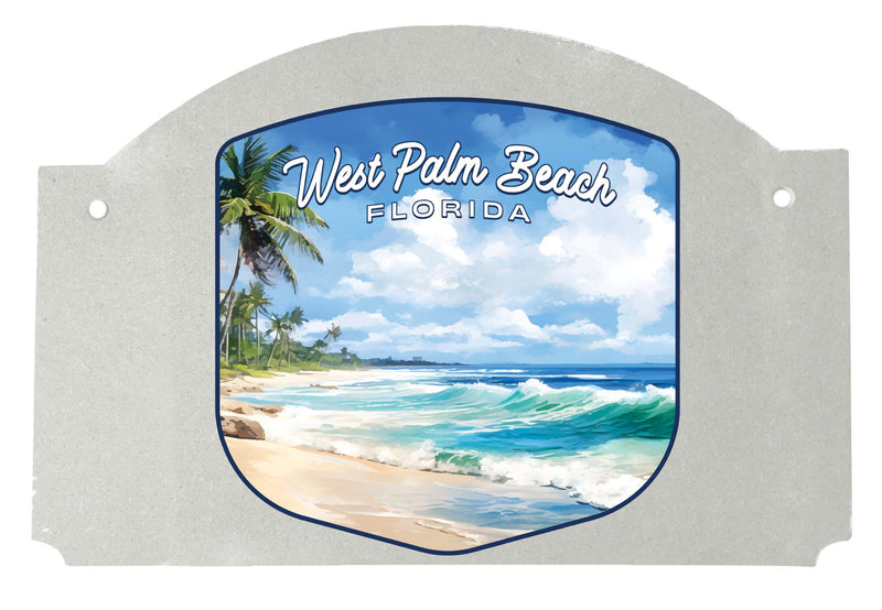 West Palm Beach Florida Design B Souvenir Wood sign flat with string