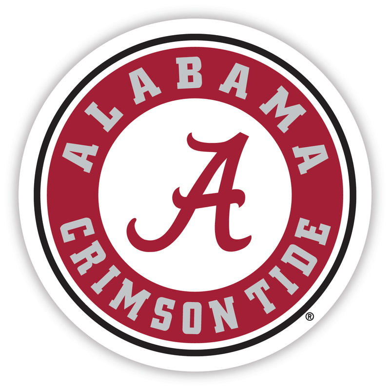Alabama Crimson Tide Round Vinyl Decal Sticker Officially Licensed Collegiate Product 4-Inch