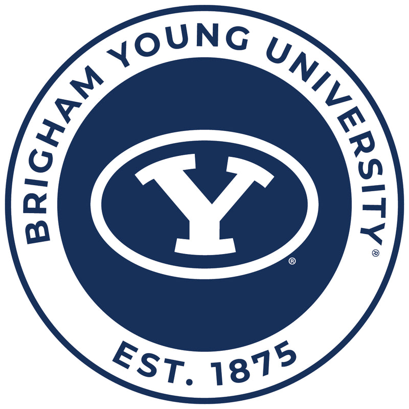 Brigham Young Cougars Round Vinyl Decal Sticker Officially Licensed Collegiate Product 2-Inch