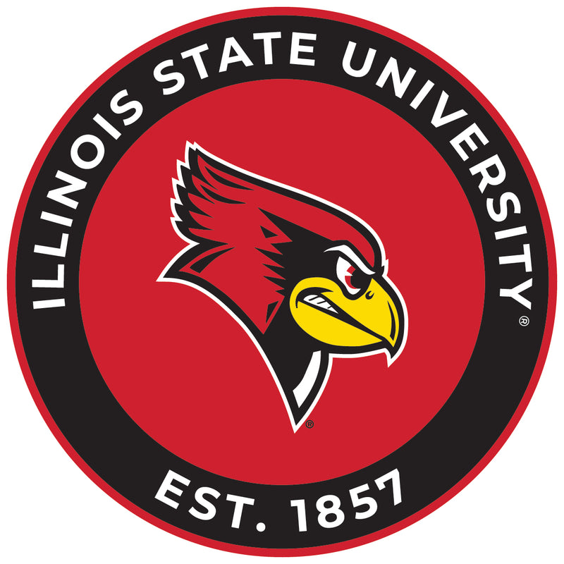 Illinois State Redbirds Round Vinyl Decal Sticker Officially Licensed Collegiate Product 4-Inch