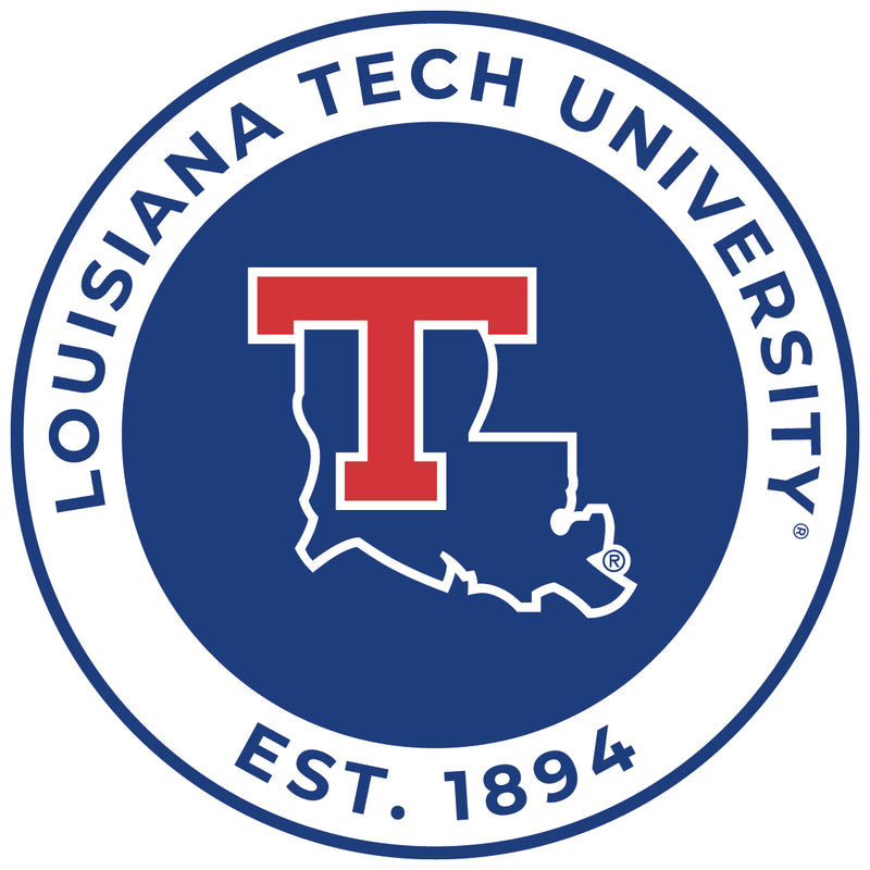 Louisiana Tech Bulldogs Round Vinyl Decal Sticker Officially Licensed Collegiate Product 2-Inch