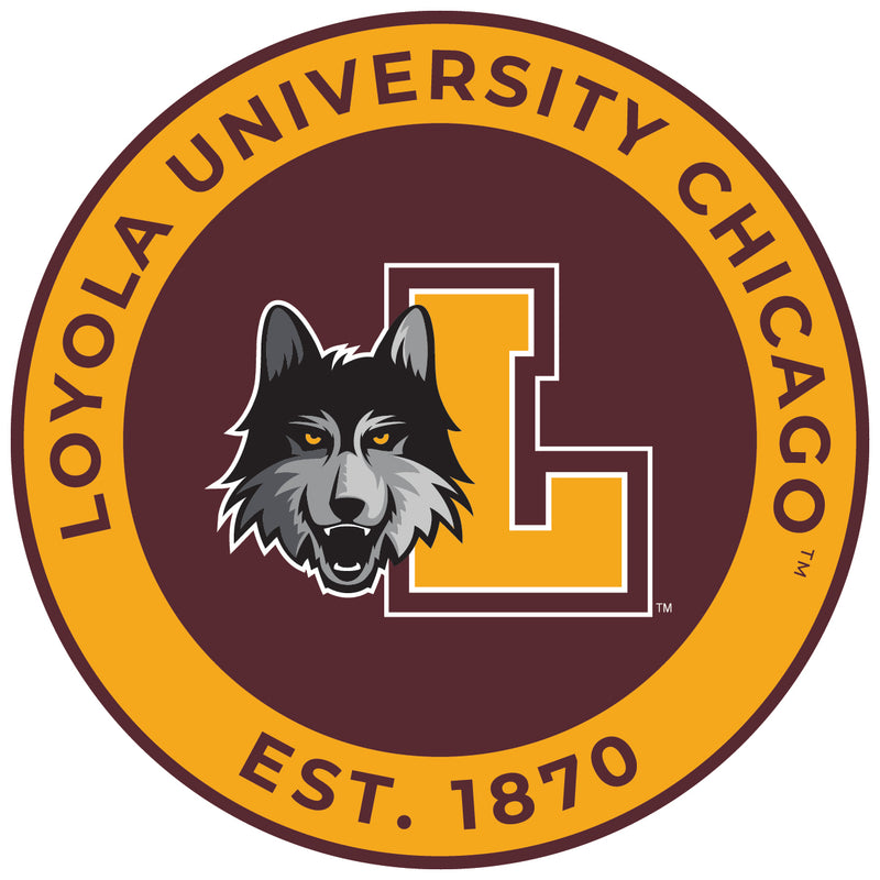 Loyola University Ramblers Round Vinyl Decal Sticker Officially Licensed Collegiate Product 2-Inch