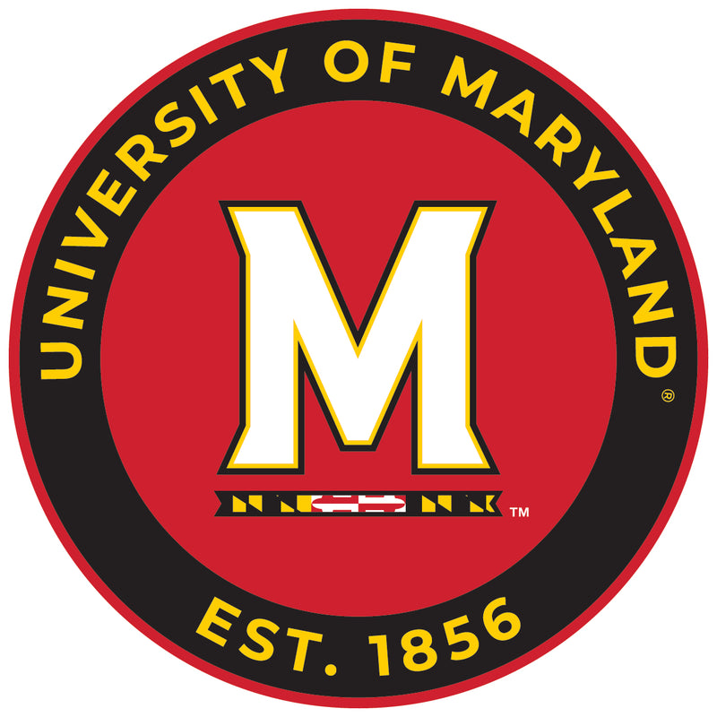 Maryland Terrapins Round Vinyl Decal Sticker Officially Licensed Collegiate Product 8-Inch