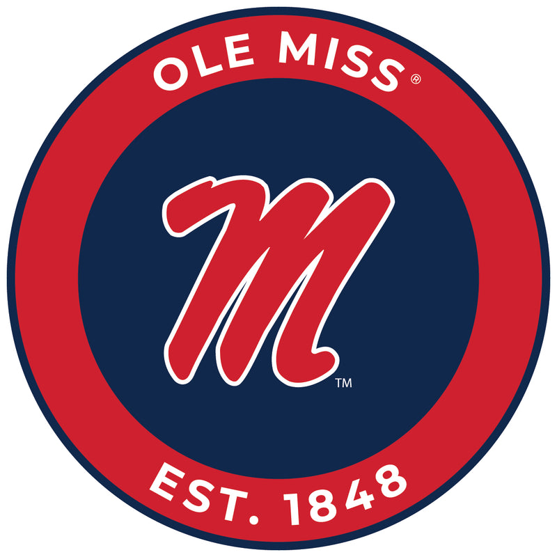 Mississippi Rebels "Ole Miss" Round Magnet Officially Licensed Collegiate Product 2-Inch
