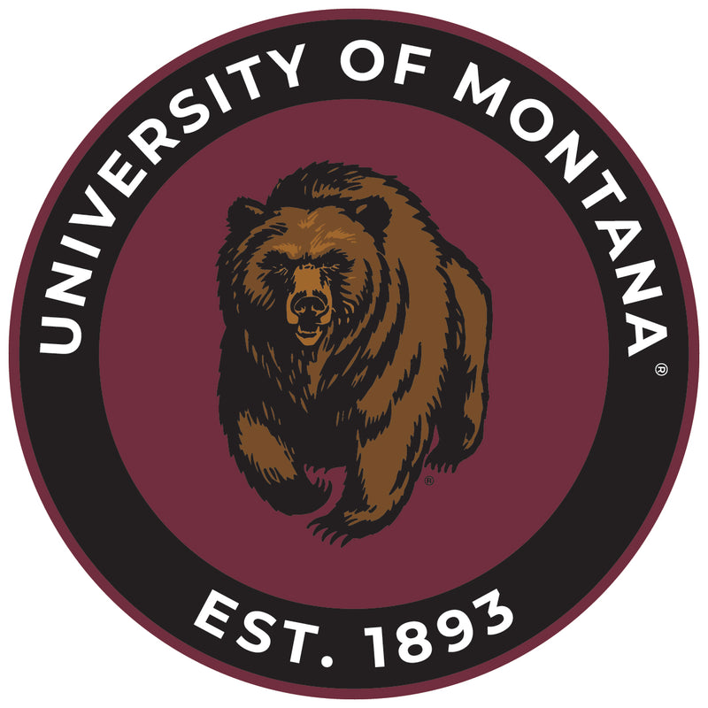Montana University Round Vinyl Decal Sticker Officially Licensed Collegiate Product 4-Inch