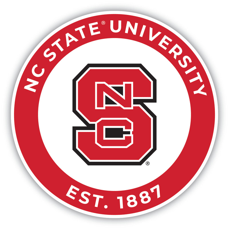 NC State Wolfpack Round Vinyl Decal Sticker Officially Licensed Collegiate Product 2-Inch