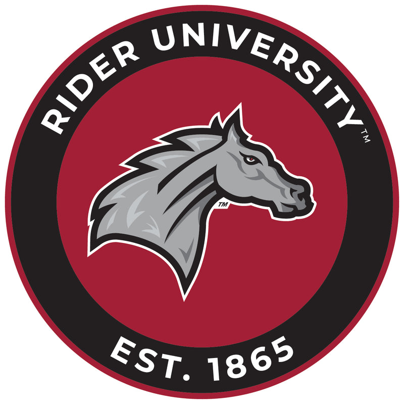 Rider University Broncs Round Vinyl Decal Sticker Officially Licensed Collegiate Product 4-Inch