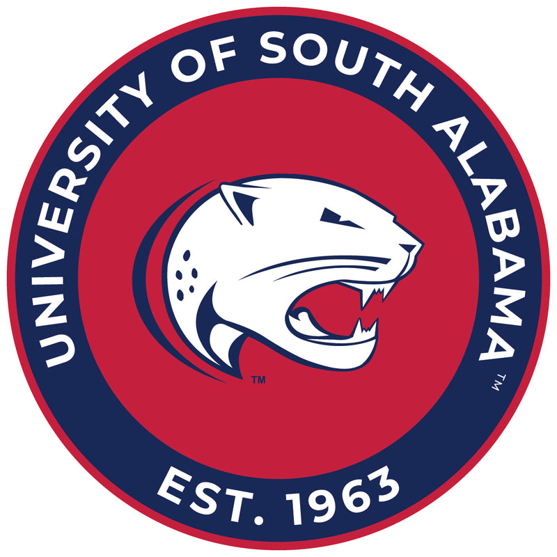 University of South Alabama Round Vinyl Decal Sticker Officially Licensed Collegiate Product 8-Inch