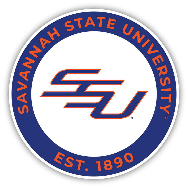 Savannah State University Round Vinyl Decal Sticker Officially Licensed Collegiate Product 2-Inch