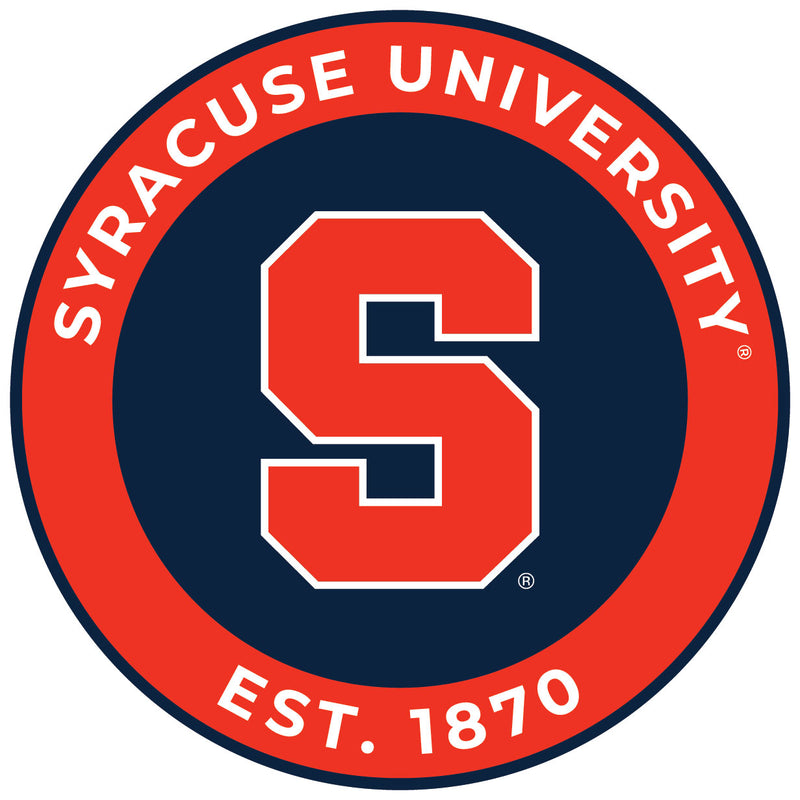 Syracuse Orange Round Vinyl Decal Sticker Officially Licensed Collegiate Product