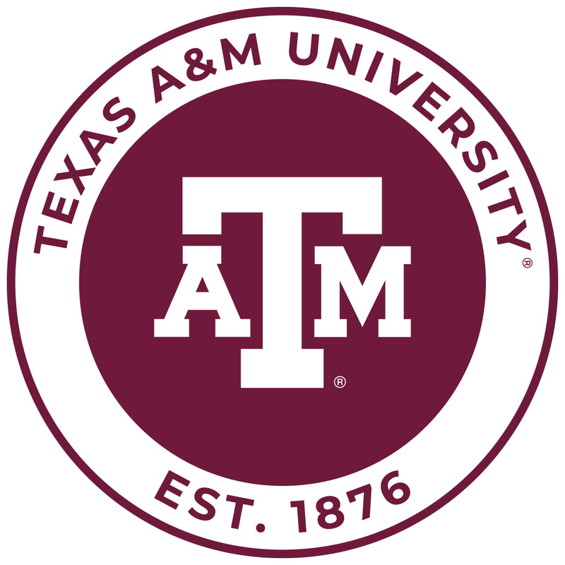 Texas A&M Aggies Round Vinyl Decal Sticker Officially Licensed Collegiate Product 2-Inch