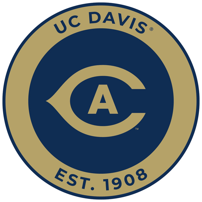 UC Davis Aggies Round Vinyl Decal Sticker Officially Licensed Collegiate Product 8-Inch