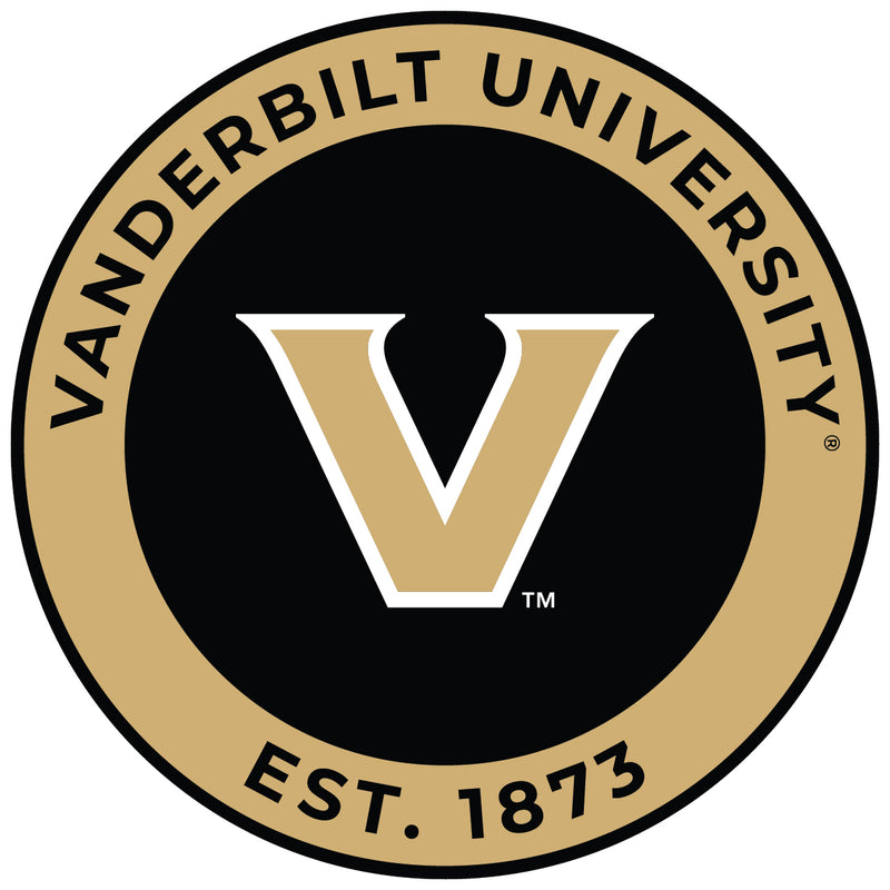 Vanderbilt University Round Vinyl Decal Sticker Officially Licensed Collegiate Product 8-Inch