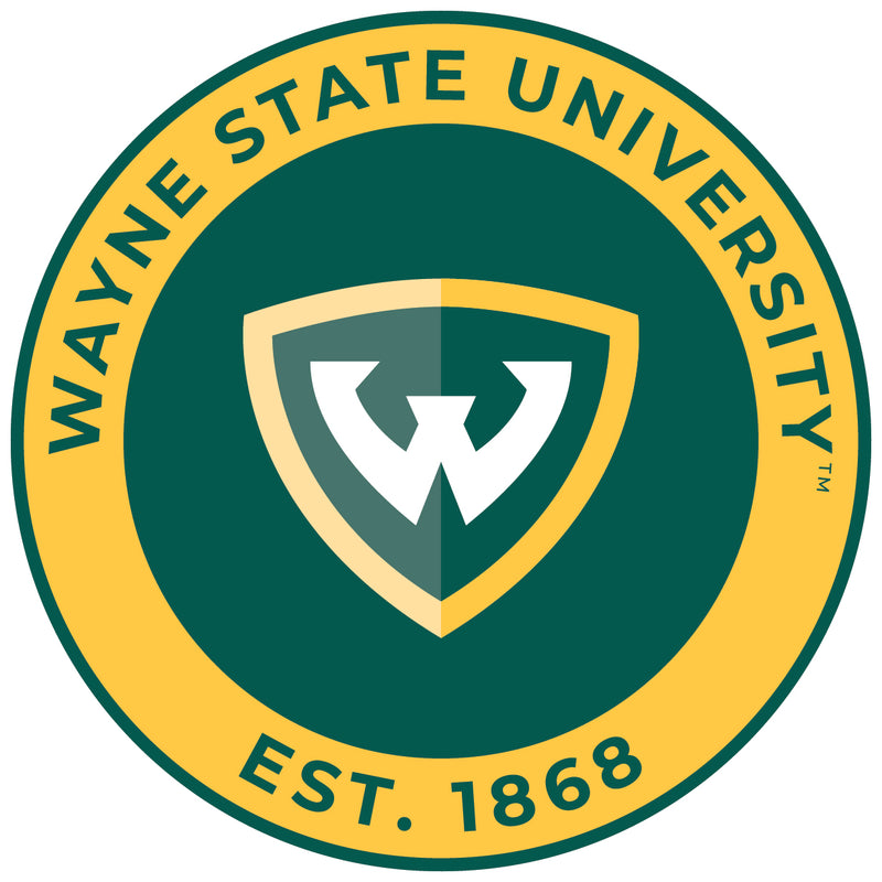 Wayne State Round Vinyl Decal Sticker Officially Licensed Collegiate Product 2-Inch