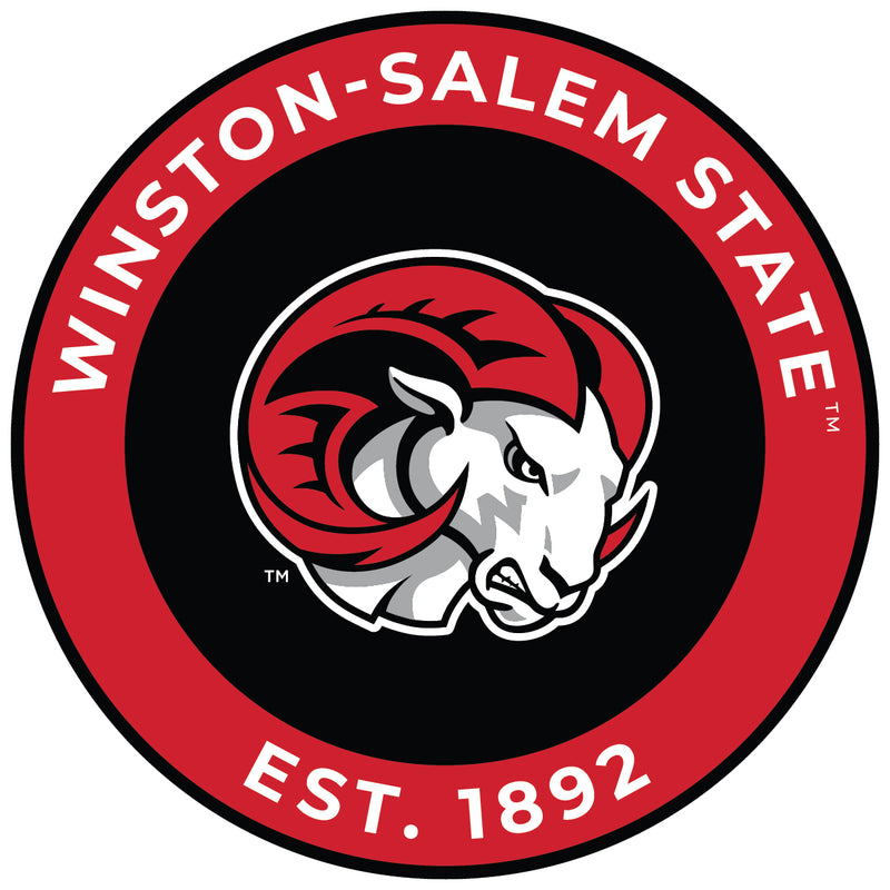 Winston-Salem State Round Vinyl Decal Sticker Officially Licensed Collegiate Product 8-Inch