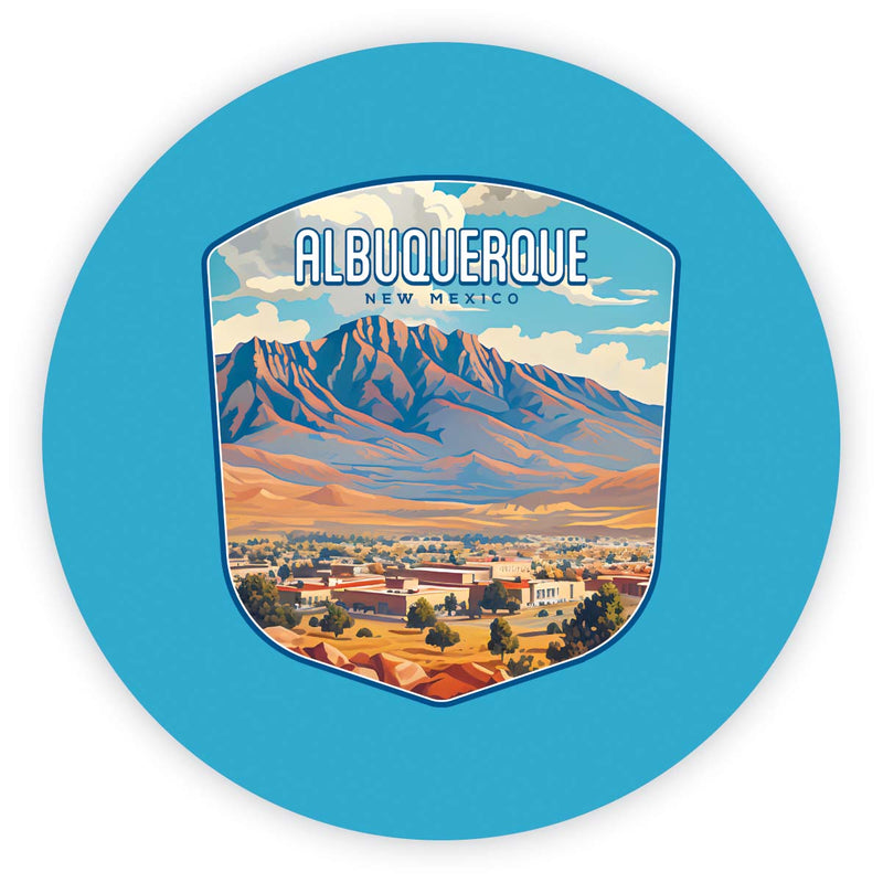 Alburqueque New Mexico Design A Souvenir Round Vinyl Decal Sticker 2-Inch