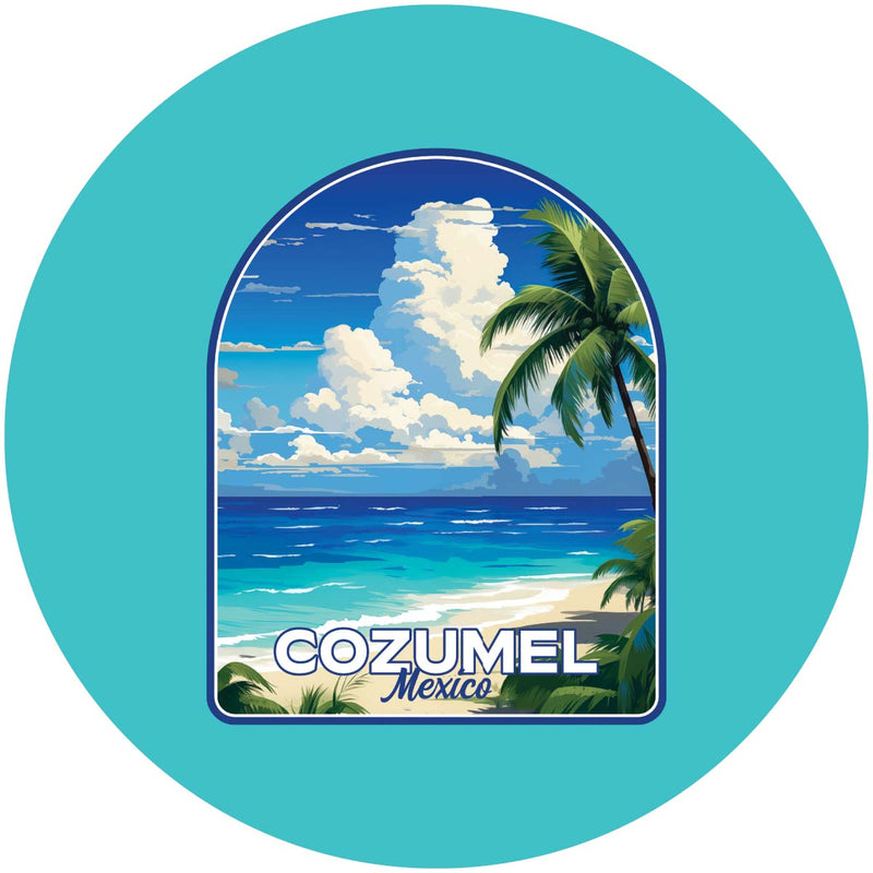 Cozumel Mexico Design C Souvenir Round Vinyl Decal Sticker 6-Inch