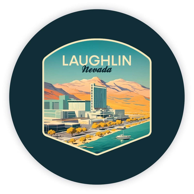 Laughlin Nevada Design A Souvenir Round Vinyl Decal Sticker 2-Inch