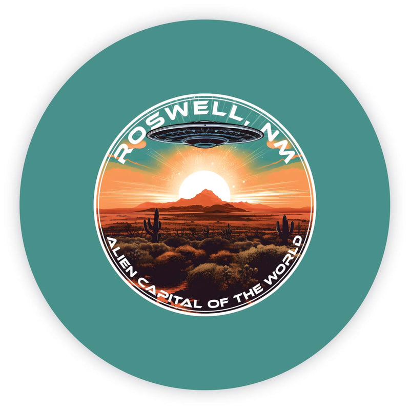 Roswell New Mexico Design A Souvenir Round Vinyl Decal Sticker 6-Inch