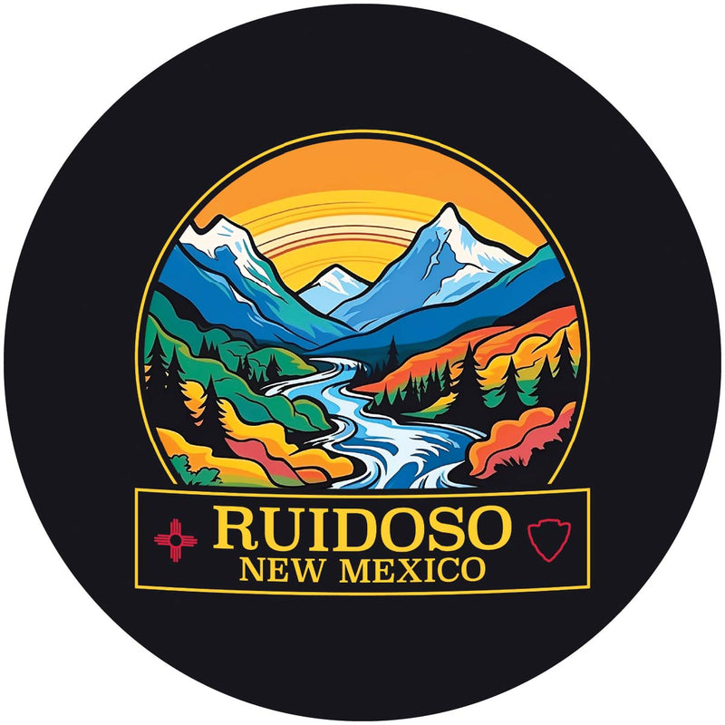Ruidoso New Mexico Design B Souvenir Round Vinyl Decal Sticker 2-Inch