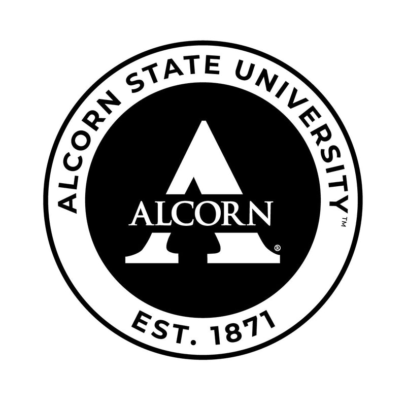 Alcorn State Braves Officially Licensed Black Vinyl Decal Sticker Clear Backing