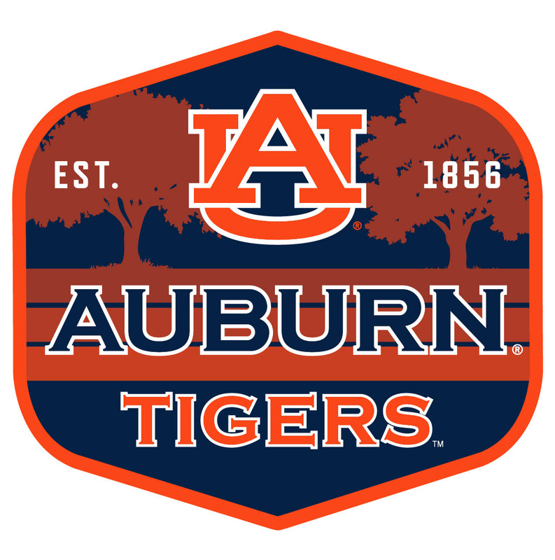 Auburn Tigers Scenic Background Vinyl Sticker/Magnet - Officially Licensed