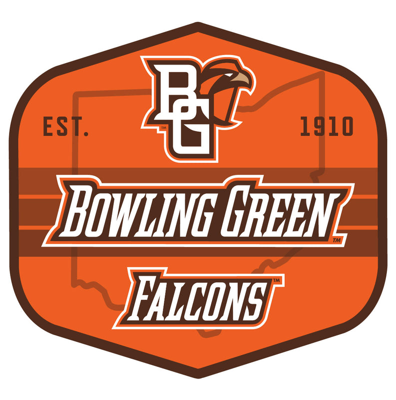 Bowling Green Falcons Scenic Background Vinyl Sticker/Magnet - Officially Licensed
