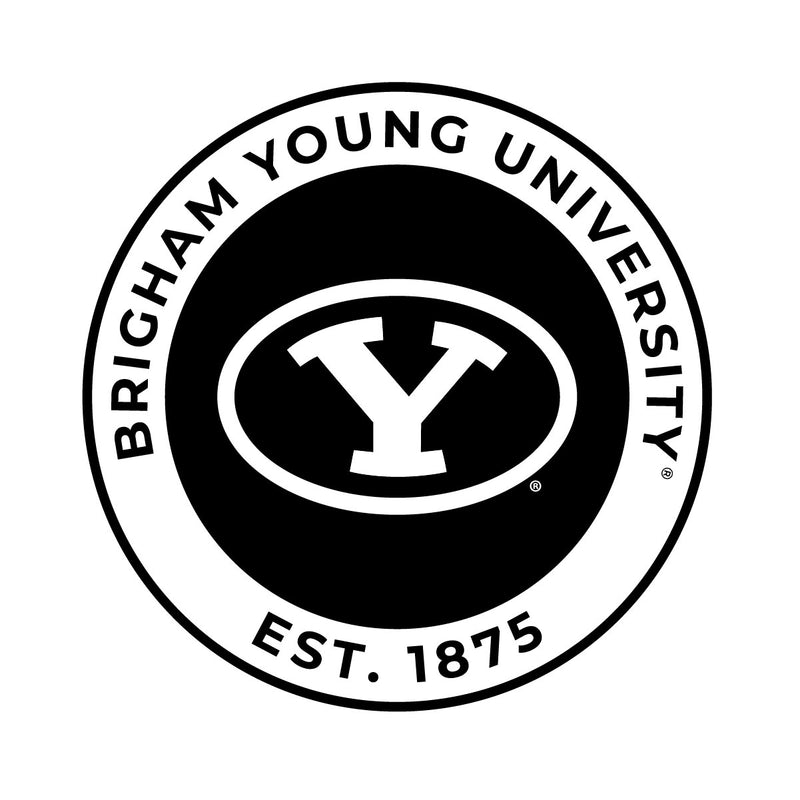 Brigham Young Cougars Officially Licensed Black Vinyl Decal Sticker Holographic Backing