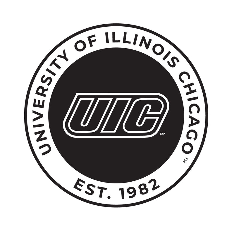 University of Illinois at Chicago Officially Licensed Black Vinyl Decal Sticker Clear Backing