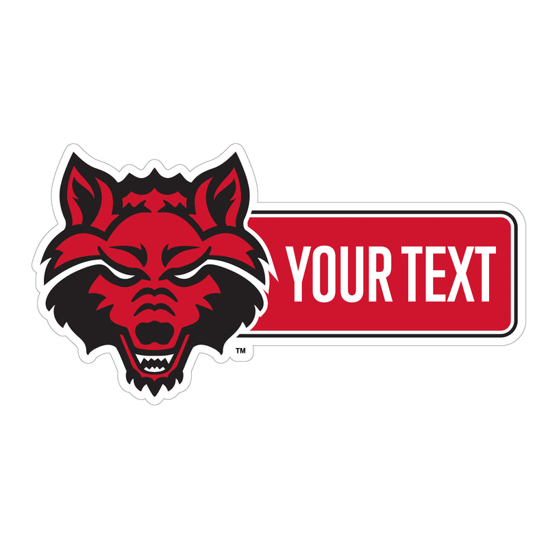 Arkansas State Customizable Vinyl Sticker/Magnet Officially Licensed Collegiate Product 3-Inches Wide