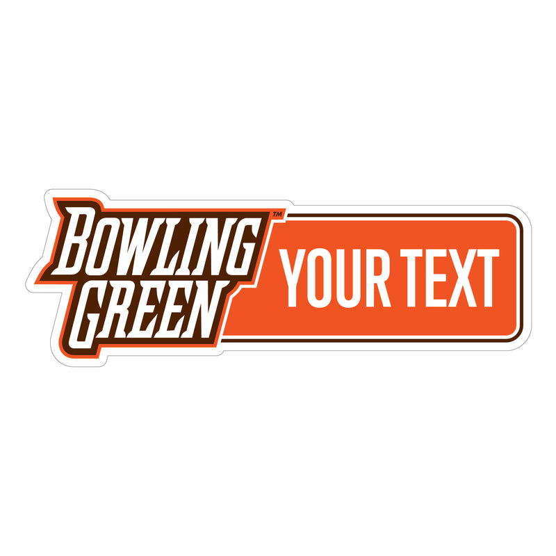 Bowling Green Falcons Customizable Vinyl Sticker/Magnet Officially Licensed Collegiate Product 10-Inches Wide