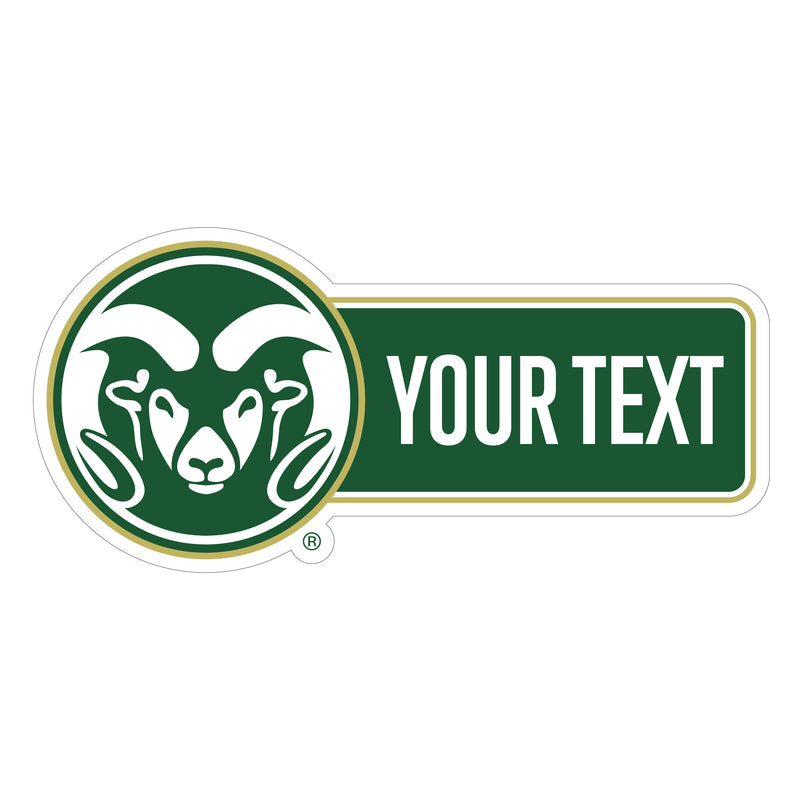Colorado State Rams Customizable Vinyl Sticker/Magnet Officially Licensed Collegiate Product 12-Inches Wide