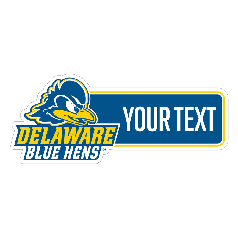Delaware Blue Hens Customizable Vinyl Sticker/Magnet Officially Licensed Collegiate Product 10-Inches Wide