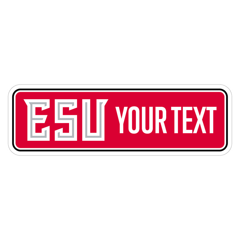 East Stroudsburg University Customizable Vinyl Sticker/Magnet Officially Licensed Collegiate Product 3-Inches Wide
