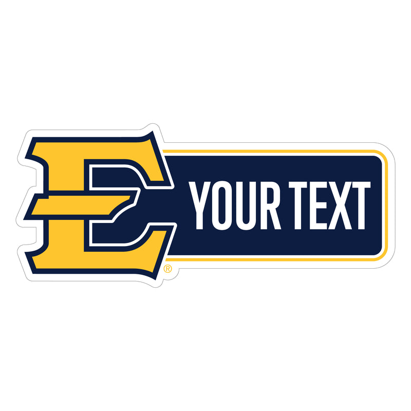 East Tennessee State University Customizable Vinyl Sticker/Magnet Officially Licensed Collegiate Product 10-Inches Wide