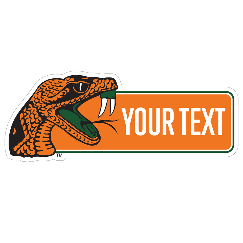 Florida A&M Rattlers Customizable Vinyl Sticker/Magnet Officially Licensed Collegiate Product 3-Inches Wide