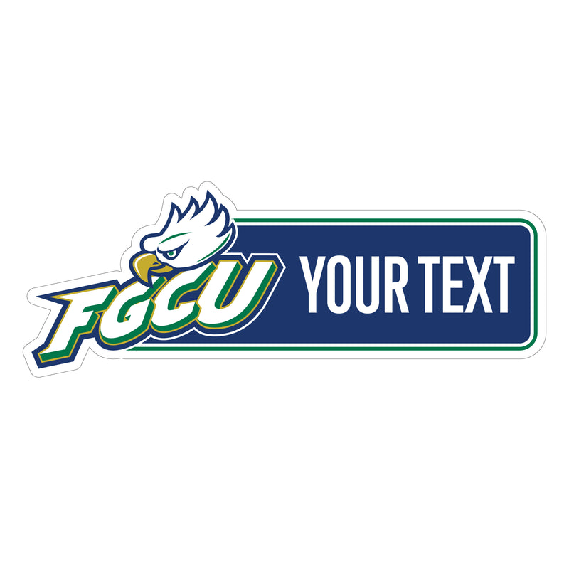 Florida Gulf Coast Eagles Customizable Vinyl Sticker/Magnet Officially Licensed Collegiate Product 12-Inches Wide