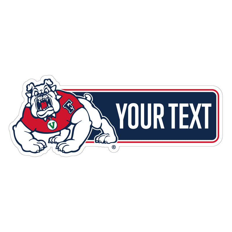 Fresno State Bulldogs Customizable Vinyl Sticker/Magnet Officially Licensed Collegiate Product 12-Inches Wide