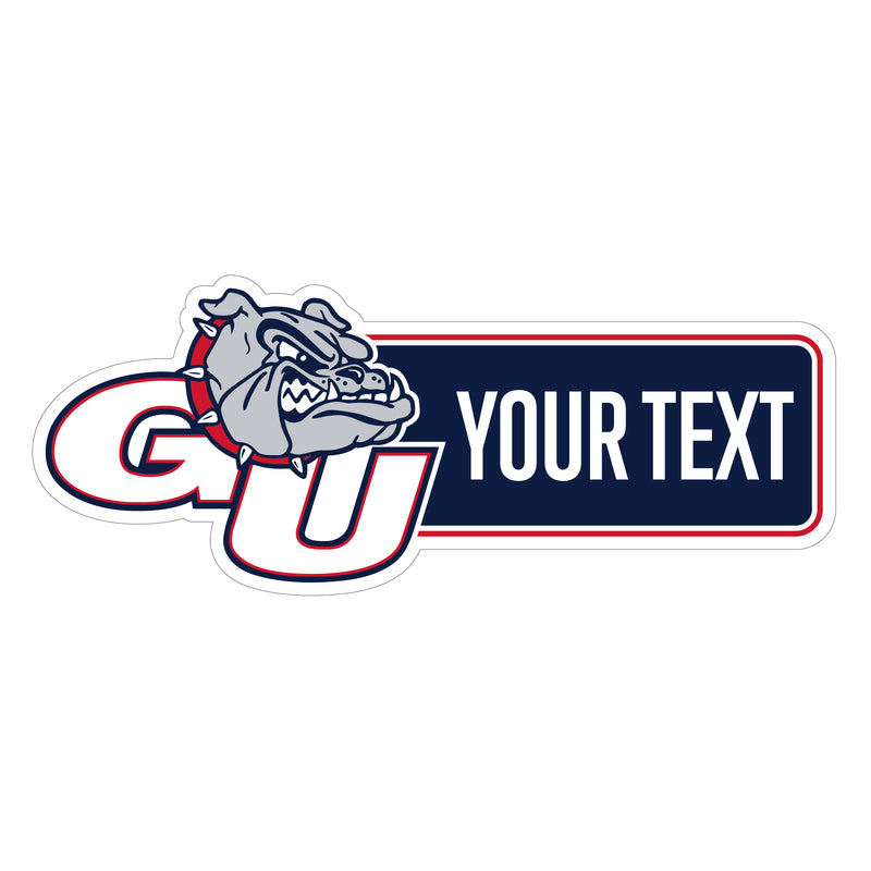 Gonzaga Bulldogs Customizable Vinyl Sticker/Magnet Officially Licensed Collegiate Product 8-Inches Wide