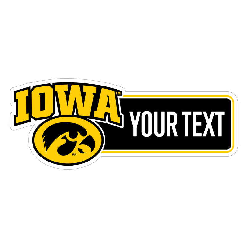 Iowa Hawkeyes Customizable Vinyl Sticker/Magnet Officially Licensed Collegiate Product 3-Inches Wide