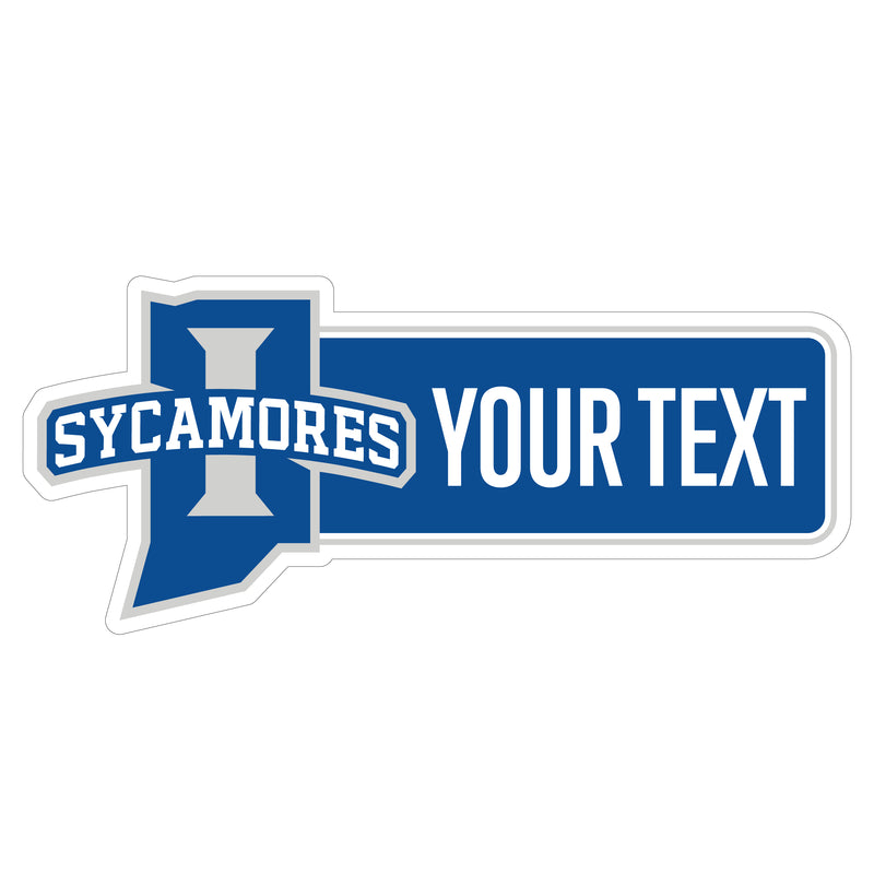 Indiana State University Customizable Vinyl Sticker/Magnet Officially Licensed Collegiate Product 6-Inches Wide