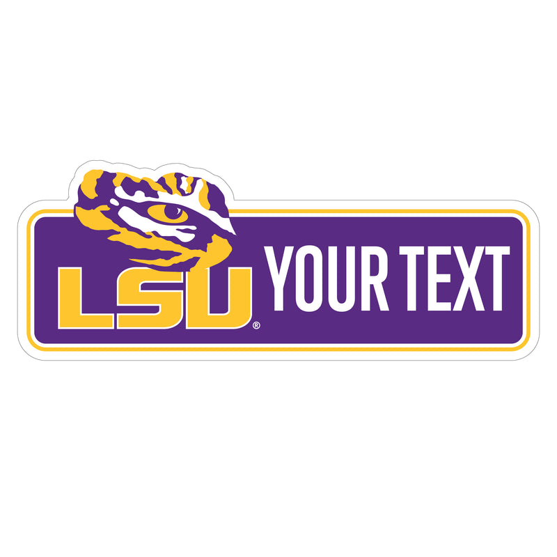LSU Tigers Customizable Vinyl Sticker/Magnet Officially Licensed Collegiate Product 6-Inches Wide