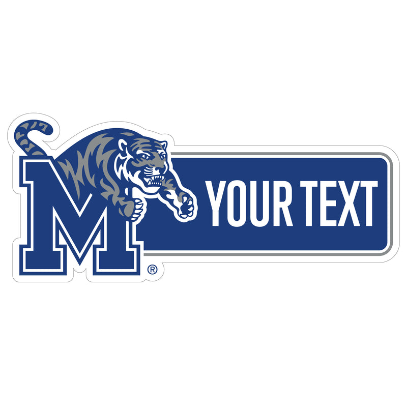 Memphis Tigers Customizable Vinyl Sticker/Magnet Officially Licensed Collegiate Product 12-Inches Wide