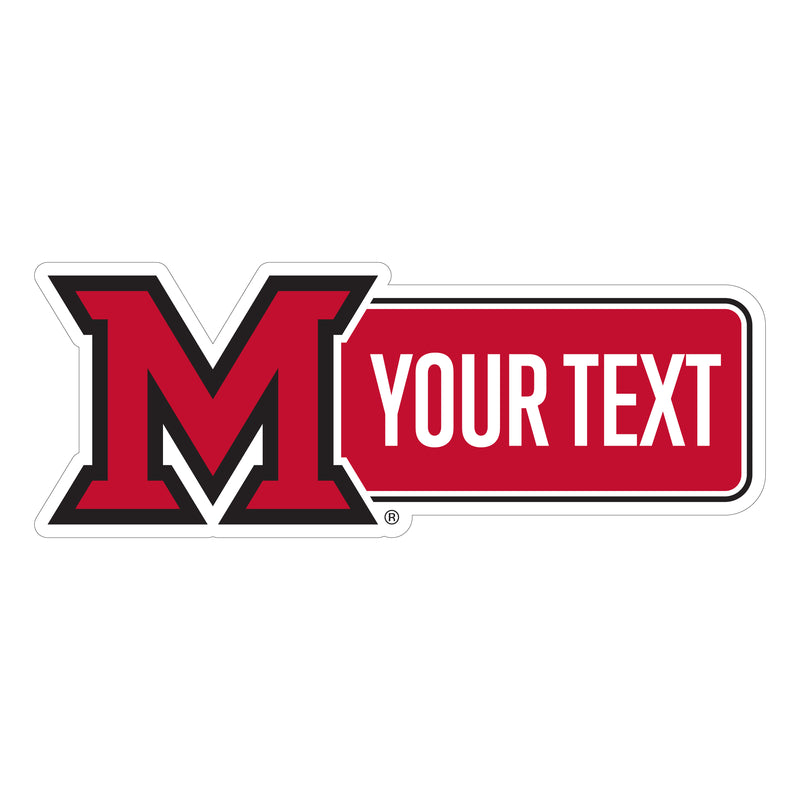 Miami University of Ohio Customizable Vinyl Sticker/Magnet Officially Licensed Collegiate Product 6-Inches Wide