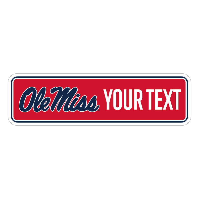 Mississippi Rebels "Ole Miss" Customizable Vinyl Sticker/Magnet Officially Licensed Collegiate Product 12-Inches Wide