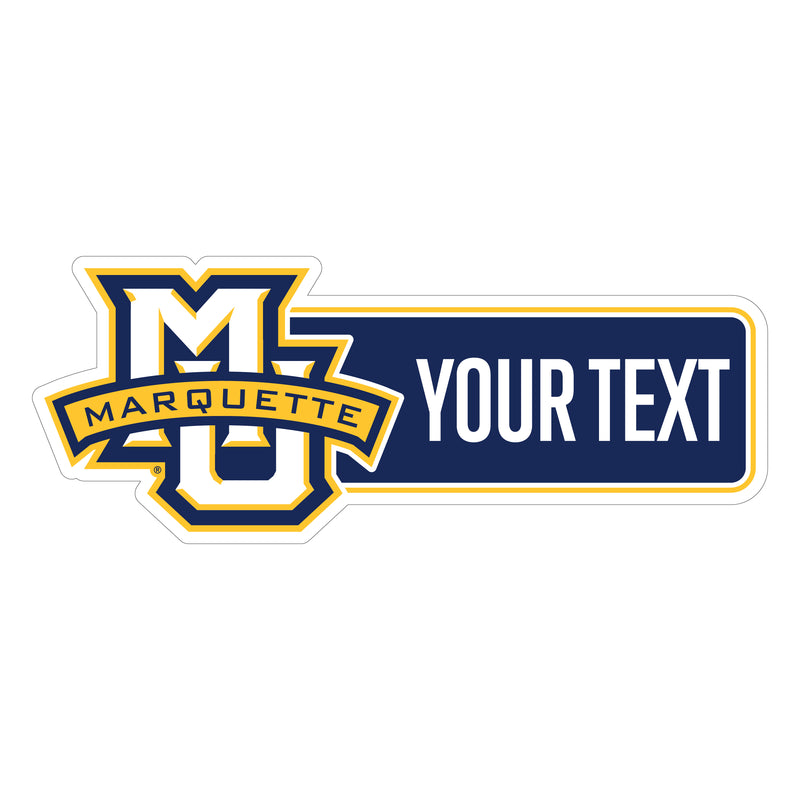 Marquette Golden Eagles Customizable Vinyl Sticker/Magnet Officially Licensed Collegiate Product 6-Inches Wide