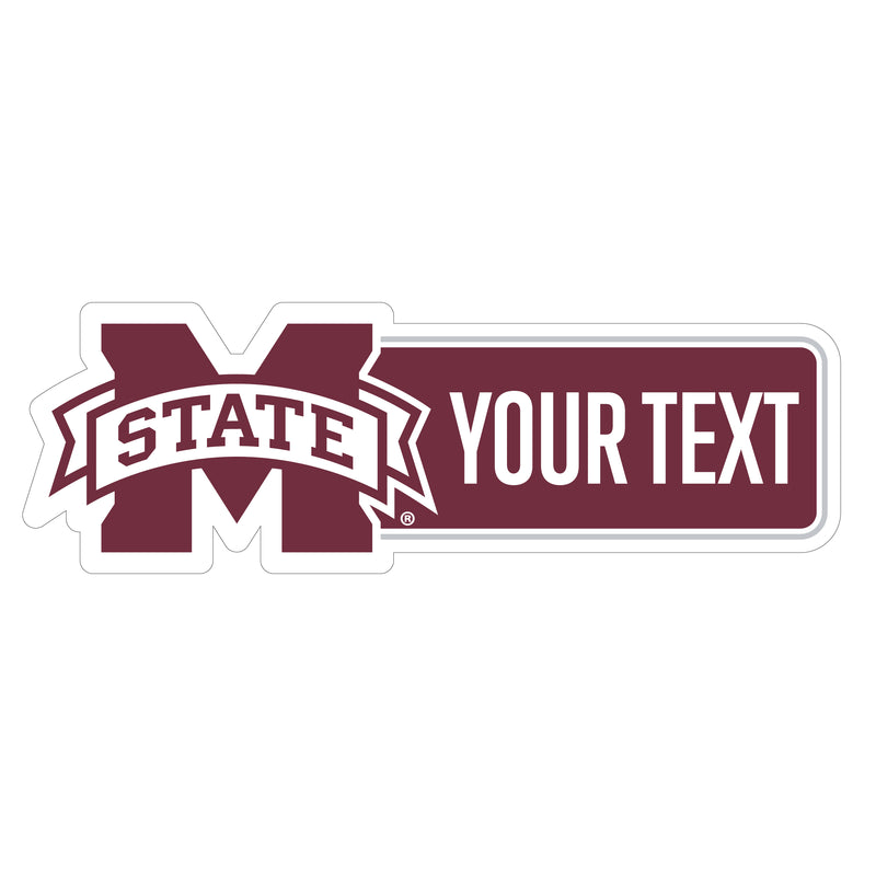 Mississippi State Bulldogs Customizable Vinyl Sticker/Magnet Officially Licensed Collegiate Product 10-Inches Wide
